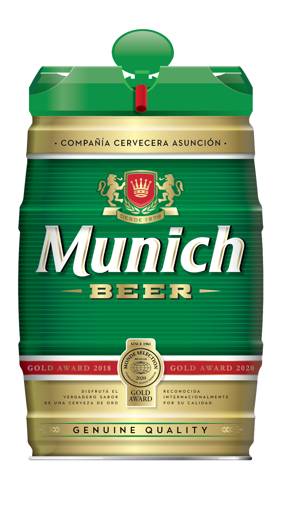 Cerveza Munich lanza su barril de 5 litros de Chopp